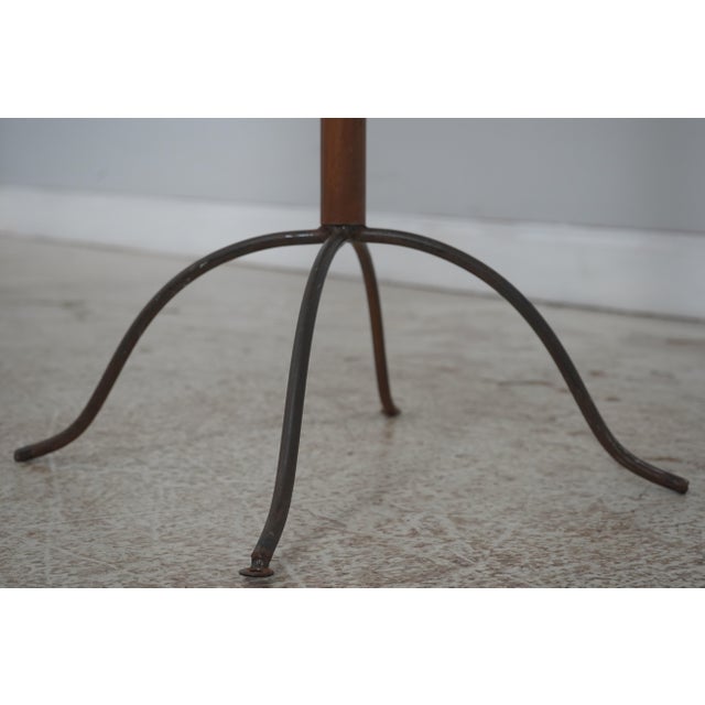 Vintage Toleware Giant Metal Parrot Sculpture on Perch For Sale In Philadelphia - Image 6 of 15