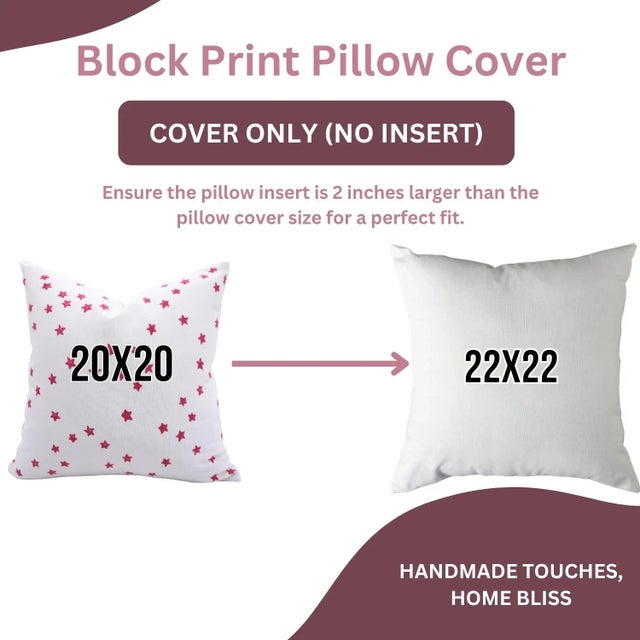 Handmade Star Print Cotton Halloween Cushion Cover for Festive Home Décor- Size 20x20 For Sale - Image 6 of 6