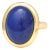 18KY Lapis Lazuli Bezel Ring, size 6.25 For Sale