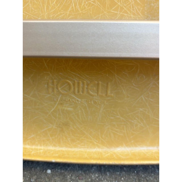 Pair of Vintage 1960s Howell Yellow Fiberglass Stacking Chairs For Sale - Image 10 of 10