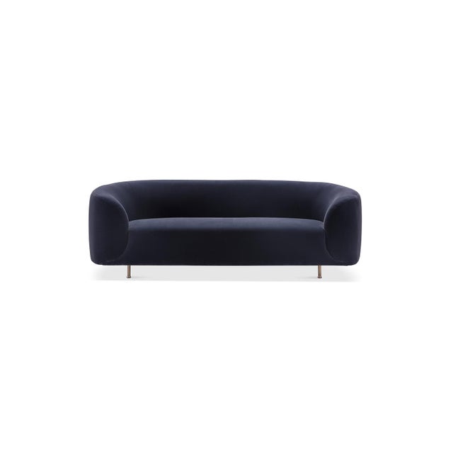 Modern Vesta Milo Sofa in Dark Blue For Sale - Image 3 of 3