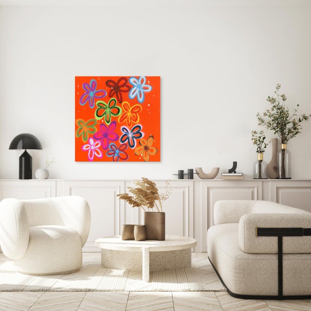 Los Angeles artist Amber Goldhammer paints dramatic abstract compositions in acrylic on canvas featuring energetic...