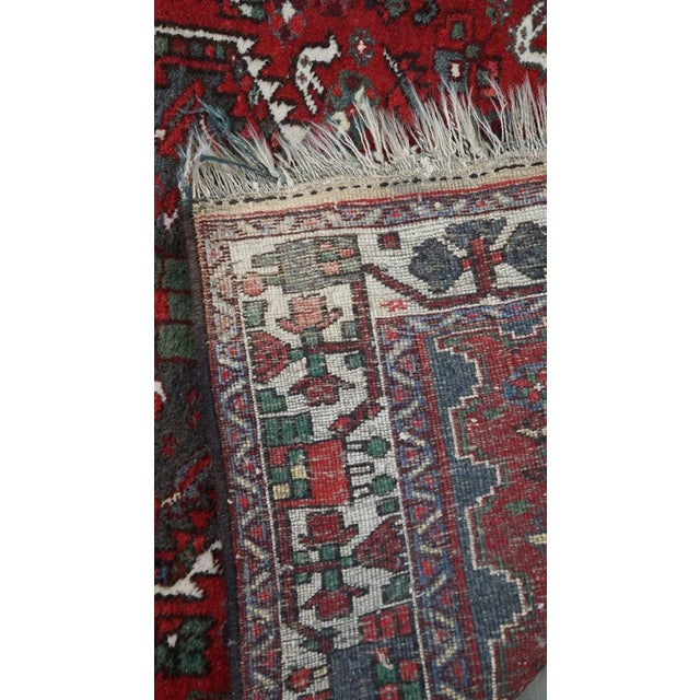 Textile Vintage Oriental Rug Including Red and Gray Colors For Sale - Image 7 of 8