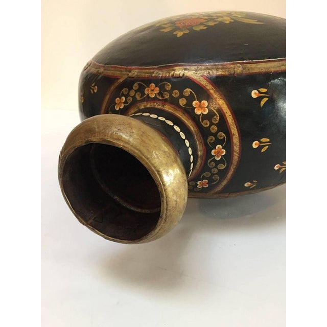 Mughal Copper Black Metal Water Vessel Jug Rajasthan India For Sale - Image 4 of 10