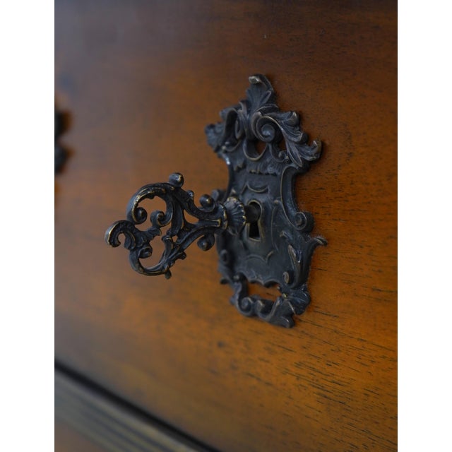 Brown Monumental French Louis XV Style Commode Chest For Sale - Image 8 of 17