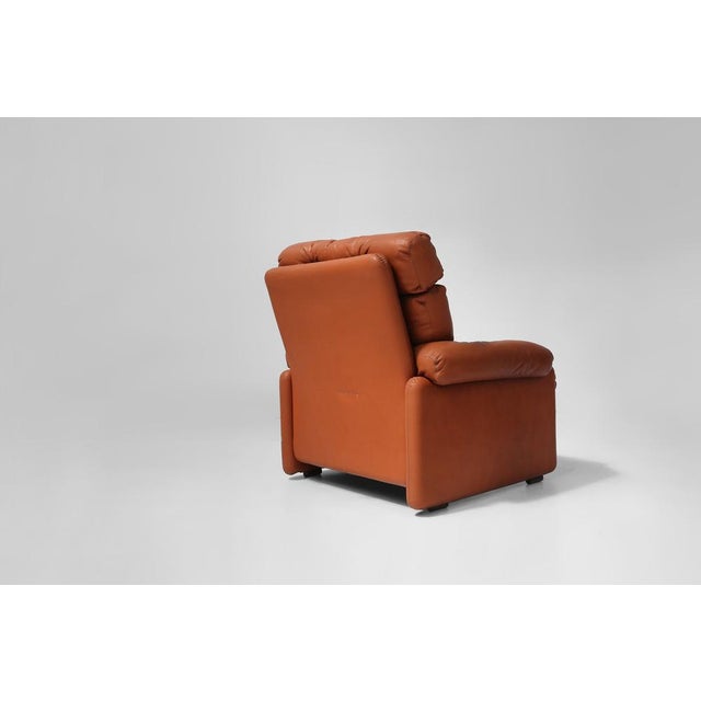 Coronado Lounge Chair in Brown Leather by Tobia Scarpa for B&B Italia, Italy, 1960s For Sale - Image 13 of 17