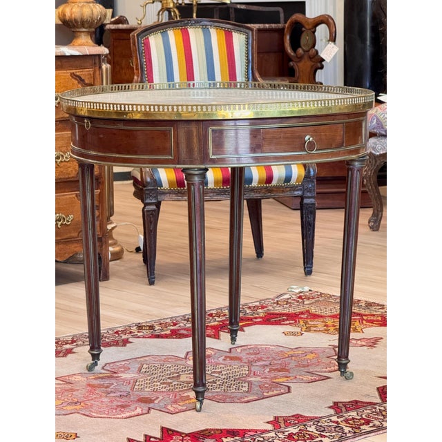 French Late 19th Century French Louis XVI Style Bouillotte Table For Sale - Image 3 of 12