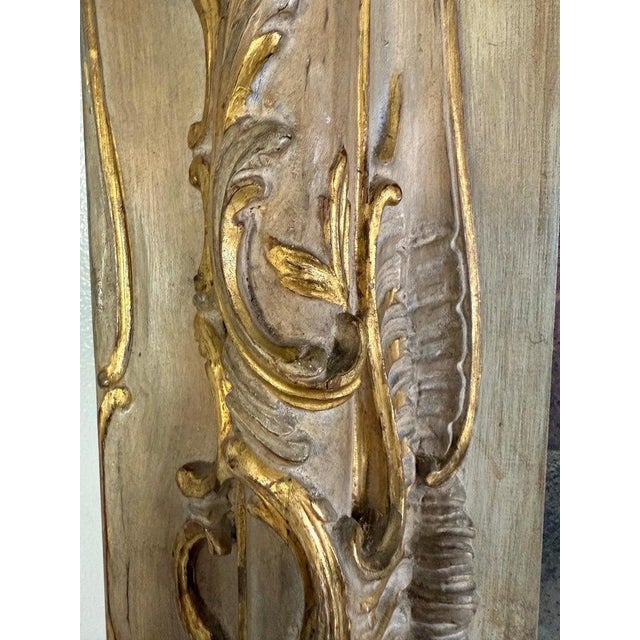 Wood Pair of 19th C. Italian Door Surrounds W/ Antique Mirror For Sale - Image 7 of 11