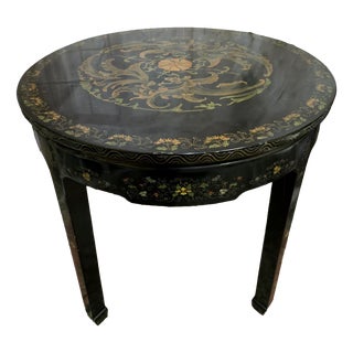Asian Lacquered Side Table, 1930s For Sale