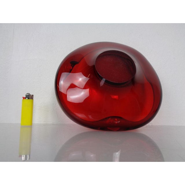 Red Sommerso Murano Glass Bowl or Ashtray, Italy, 1960s For Sale - Image 17 of 18