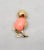 Mid-Century Modern Vintage 1960s Signed Napier Small Goldtone Faux-Coral Chick Brooch For Sale - Image 3 of 8