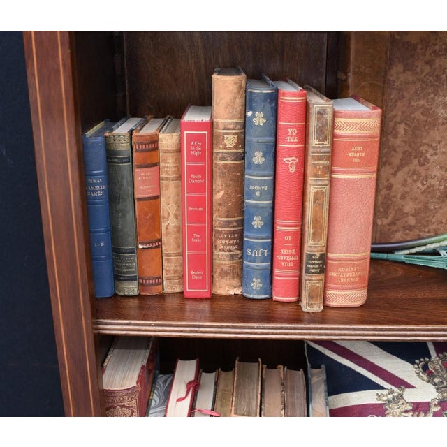 Brown Sheraton Open Front Bookcase Inlay For Sale - Image 8 of 14