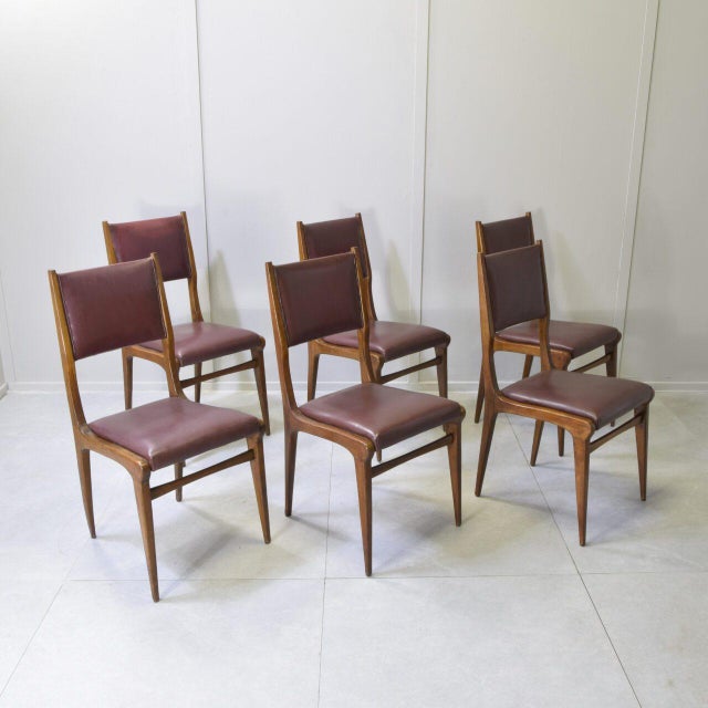 Chairs attributed to Carlo de Carli, 1950s, Set of 6 For Sale - Image 12 of 12