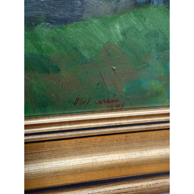 Olof Larsson, Lush Landscape, 1960s, Oil on Panel, Framed, Framed For Sale - Image 7 of 18