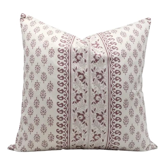 Fabdivine Decorative Block Print Cushion Cover 24x24 Inch- Floral Buta For Sale