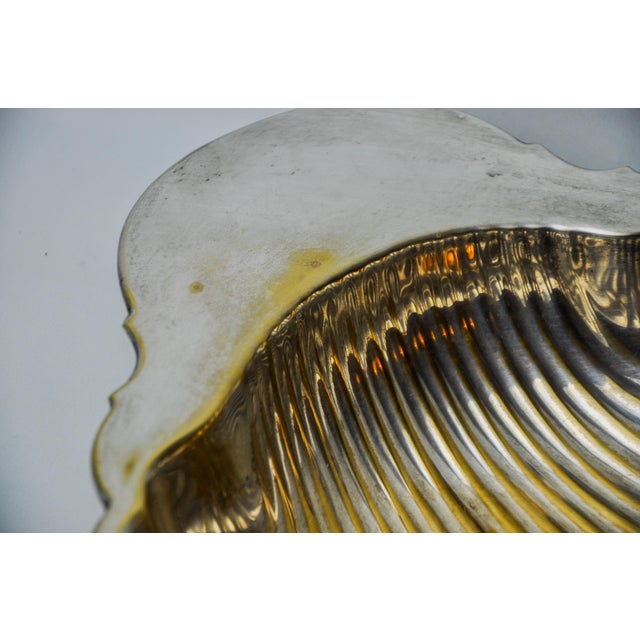 Shell Vide Poche in Brass & Silver-Plating, Spain, 1970s For Sale - Image 6 of 9