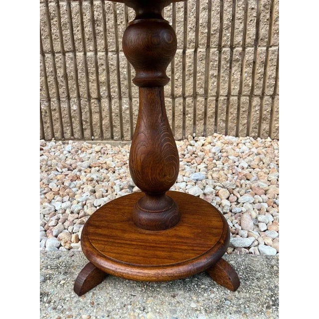 Antique 19th Century Solid Quartersawn Oak Plant Stand For Sale - Image 4 of 8