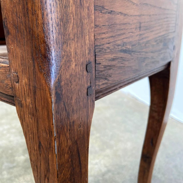 Antique French Country Style Walnut Night Stand or Side Table For Sale In Los Angeles - Image 6 of 7