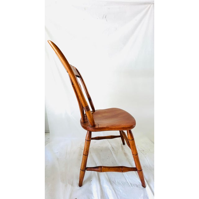 1970s 1970s Vintage Thumb-Back, Arrow-Head Spindle Solid Maple Chair For Sale - Image 5 of 9