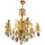 Italian Brass Crystal Chandelier, 1950s For Sale - Image 16 of 16