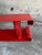 Coffee Table in Red Painted Steel For Sale - Image 4 of 8