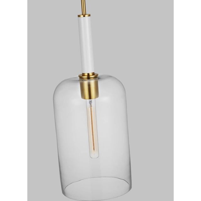 Contemporary Kate Spade by Visual Comfort Studio Monroe Cylinder Pendant, Burnished Brass For Sale - Image 3 of 5