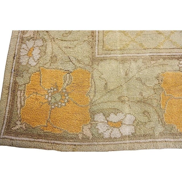 Textile 1920s Antique Ivory Geometric Donegal Arts & Crafts Ireland Large Oversized Rug For Sale - Image 7 of 10