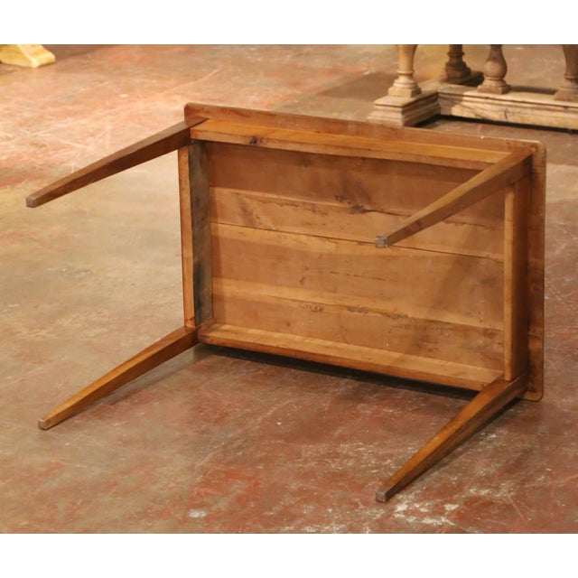 Brown 19th Century French Louis Philippe Wild Cherry Side Table or Writing Desk For Sale - Image 8 of 9