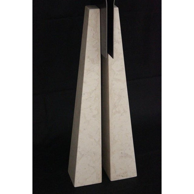 Contemporary Prisma Console Table in Trani Marble & Curved Iron by D´ARK Atelier For Sale - Image 3 of 11