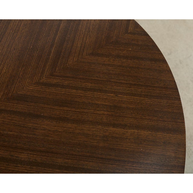 Wood Arteriors Regency Style Round Veneered Center Table For Sale - Image 7 of 16