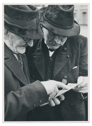 Gentlemen, Italy, 1950s, Black & White Photograph