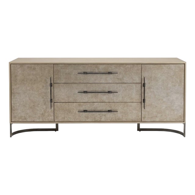 Caracole Foiled Designer Buffet Server Bar Sideboard For Sale