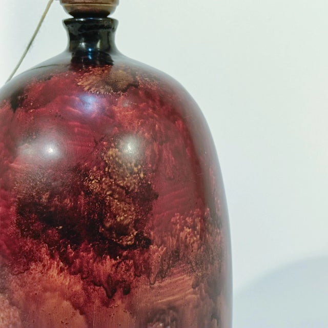 Ceramic Italian Painted Ceramic Table Lamp, 1960s For Sale - Image 7 of 10