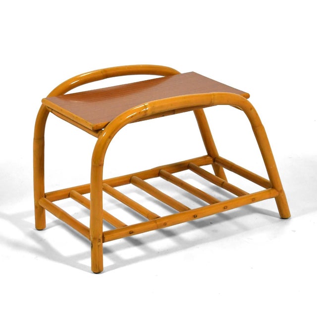 Ficks Reed Rattan "Angles" Side Table For Sale In Chicago - Image 6 of 8