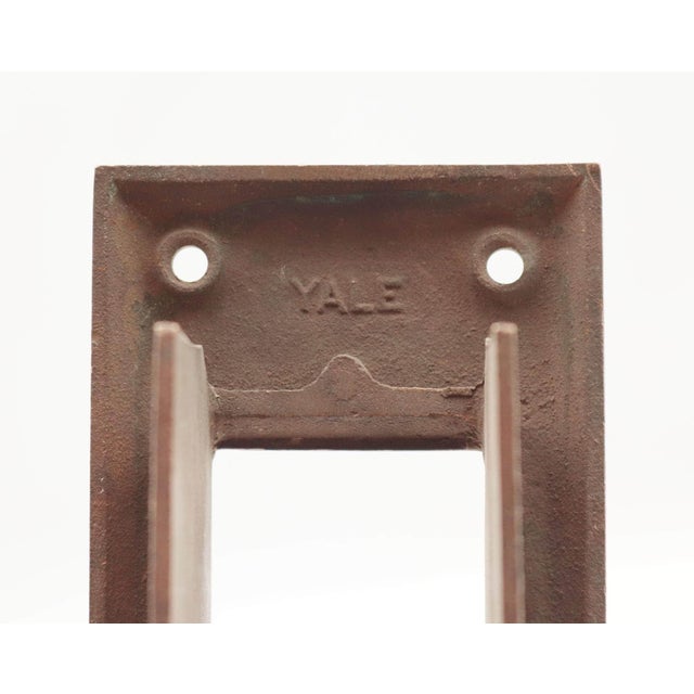 Mid 20th Century Vintage Yale & Towne Brass Mail Slot Chute For Sale - Image 5 of 5