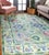 Textile 8x10 Green Hand-Knotted Wool Pastel Floral Field Classic Traditional Carpet Rug For Sale - Image 7 of 7