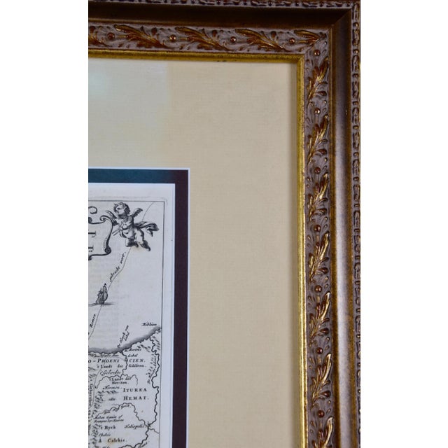 This detailed Dutch map entitled "Het Beloofe de Landt Canaan door wandelt van onsen Salichmaecker Iesu Christo, nessens...