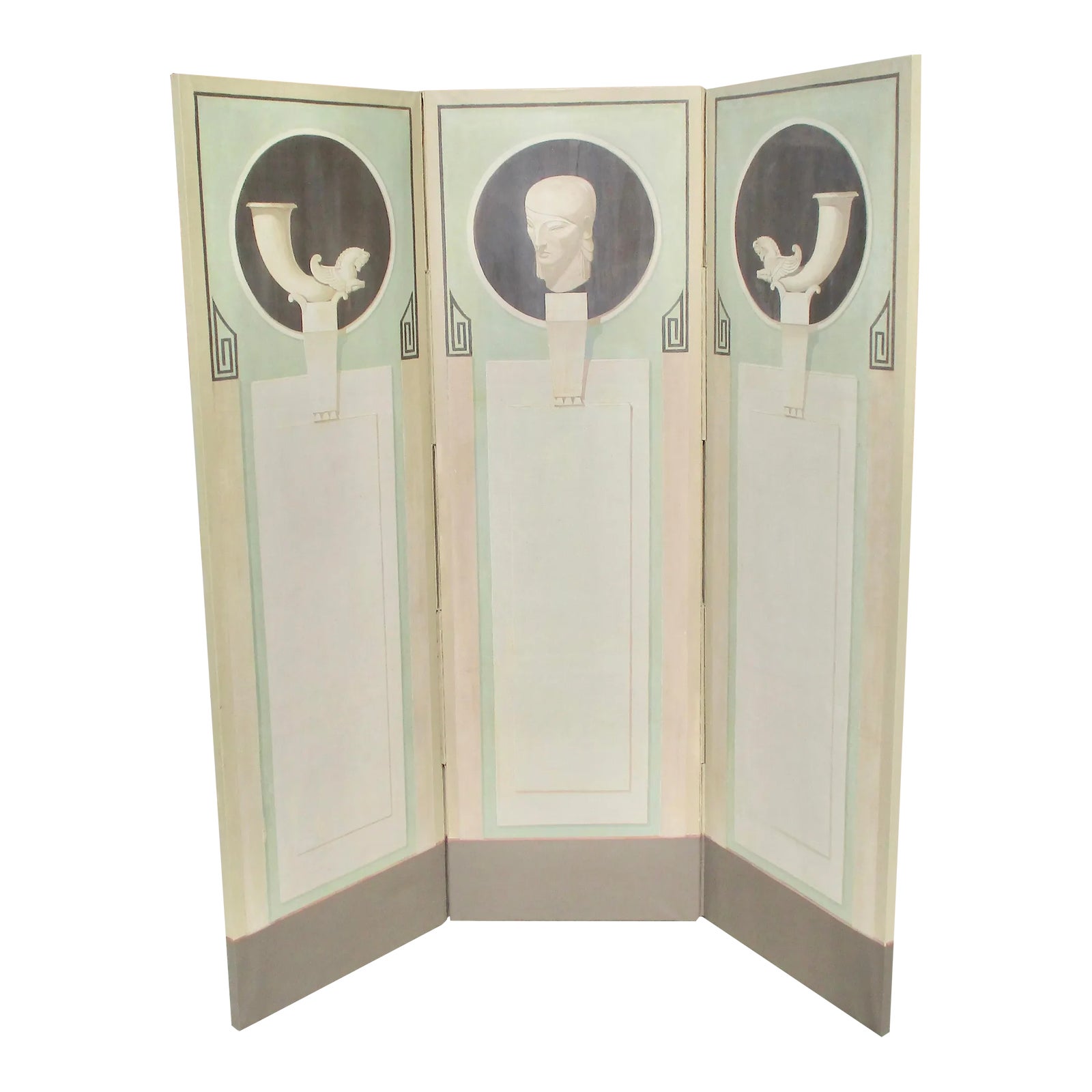 Art Deco 3 -Panel Floor Screen by Boris Lovet-Lorski Circa 1940s | Chairish