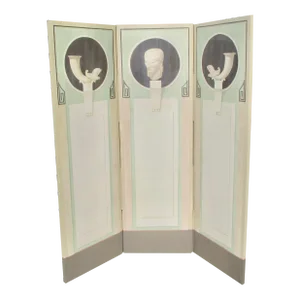 Art Deco 3 -Panel Floor Screen by Boris Lovet-Lorski Circa 1940s
