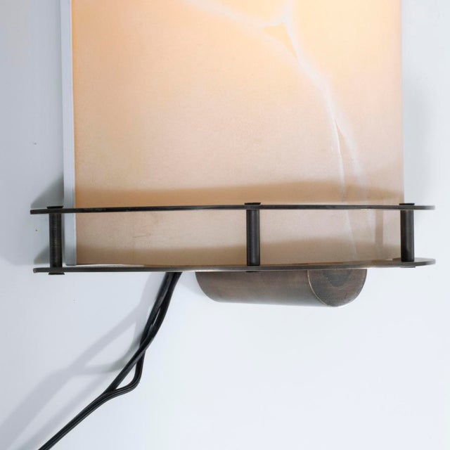 Pair of Resin Faux Marble Demilune Wall Sconces For Sale In New York - Image 6 of 14