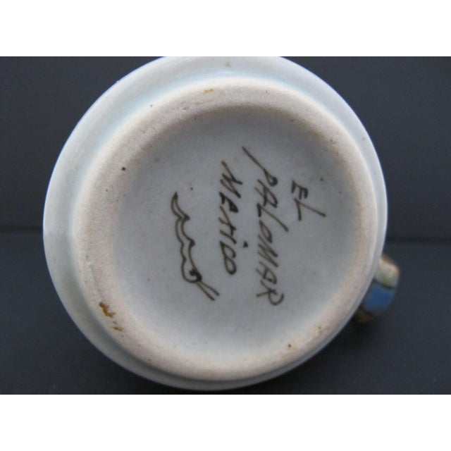 Ken Edwards El Palomar Blue Bird Flowers Mexican Tonala Folk Art Coffee Cup Mug For Sale - Image 9 of 10