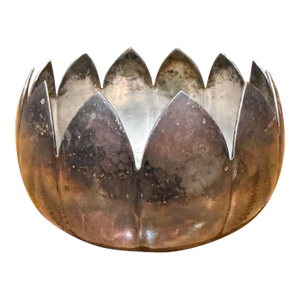 Vintage Silver-Plated Lotus Flower Bowl Produced by Reed & Barton Mid Century