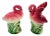 Mid 20th Century Pink Flamingo Ceramic Salt & Pepper Shaker Set, Lefton's Japan For Sale