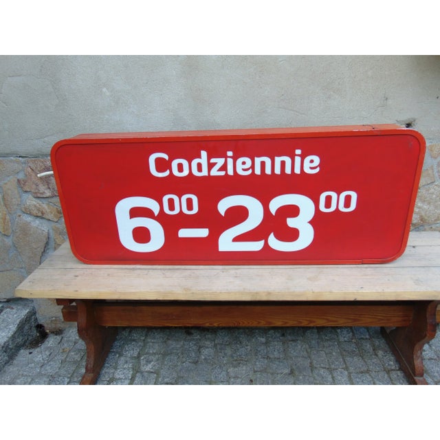 Industrial Double-Sided Neon Sign, 1980s For Sale - Image 6 of 7