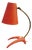 Vintage Swedish Desk Lamp in Red Wrinkle Lacquer, 1950s For Sale