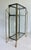 Vintage Brass & Glass Vitrine With Sculptural Side Supports & Antiqued Mirror Base For Sale - Image 10 of 12