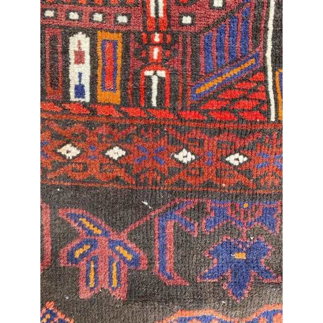 Vintage Baluch Afghan Rug For Sale - Image 9 of 18