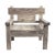 Outdoor Vintage Rustic Grey Teak Railway Wood Chair For Sale In Los Angeles - Image 6 of 6