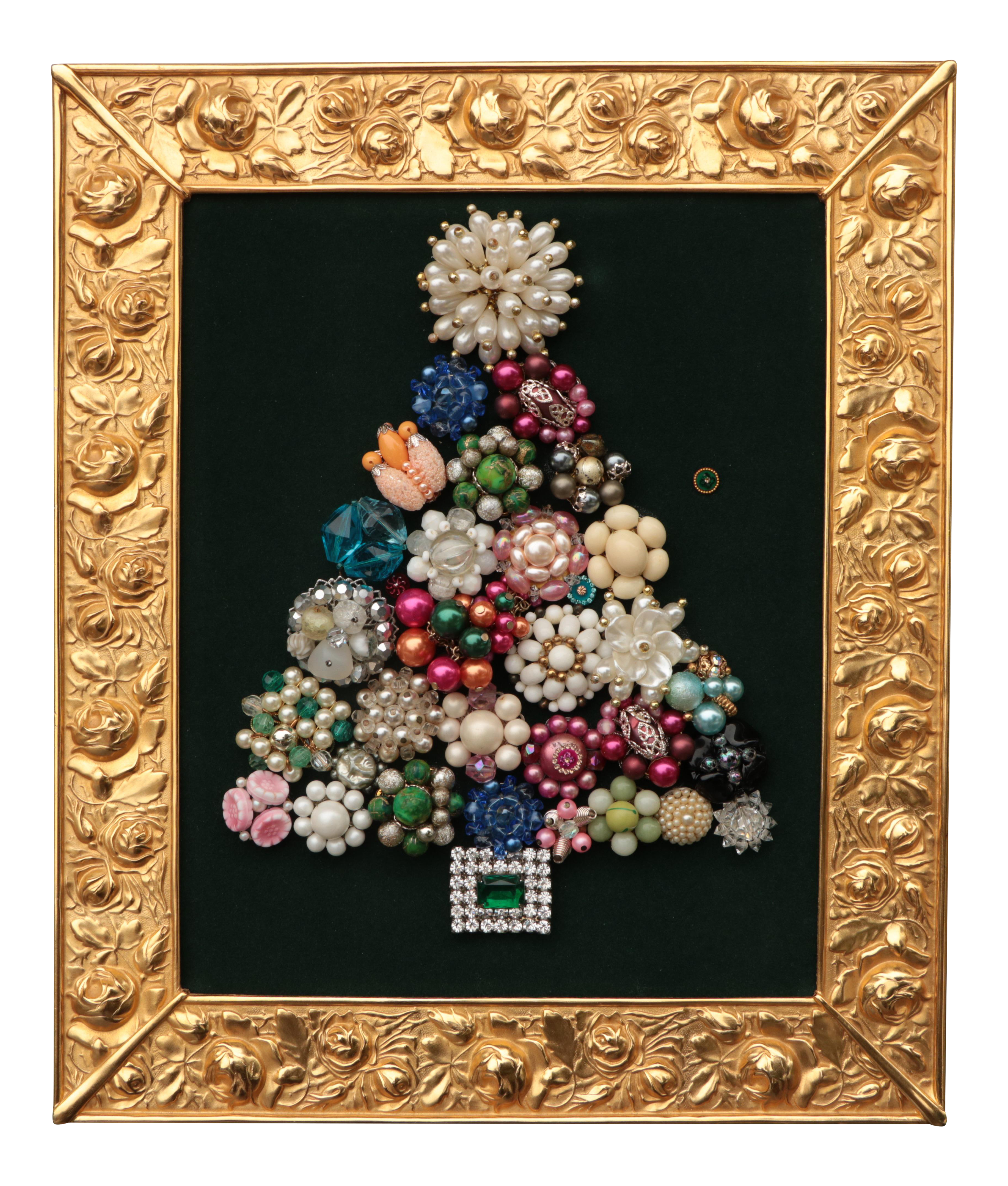 Framed Jewelry Christmas Tree  Chairish