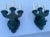 Gothic Pair of American Empire Trident Castle Sconces in Patinated Bronze For Sale - Image 3 of 13